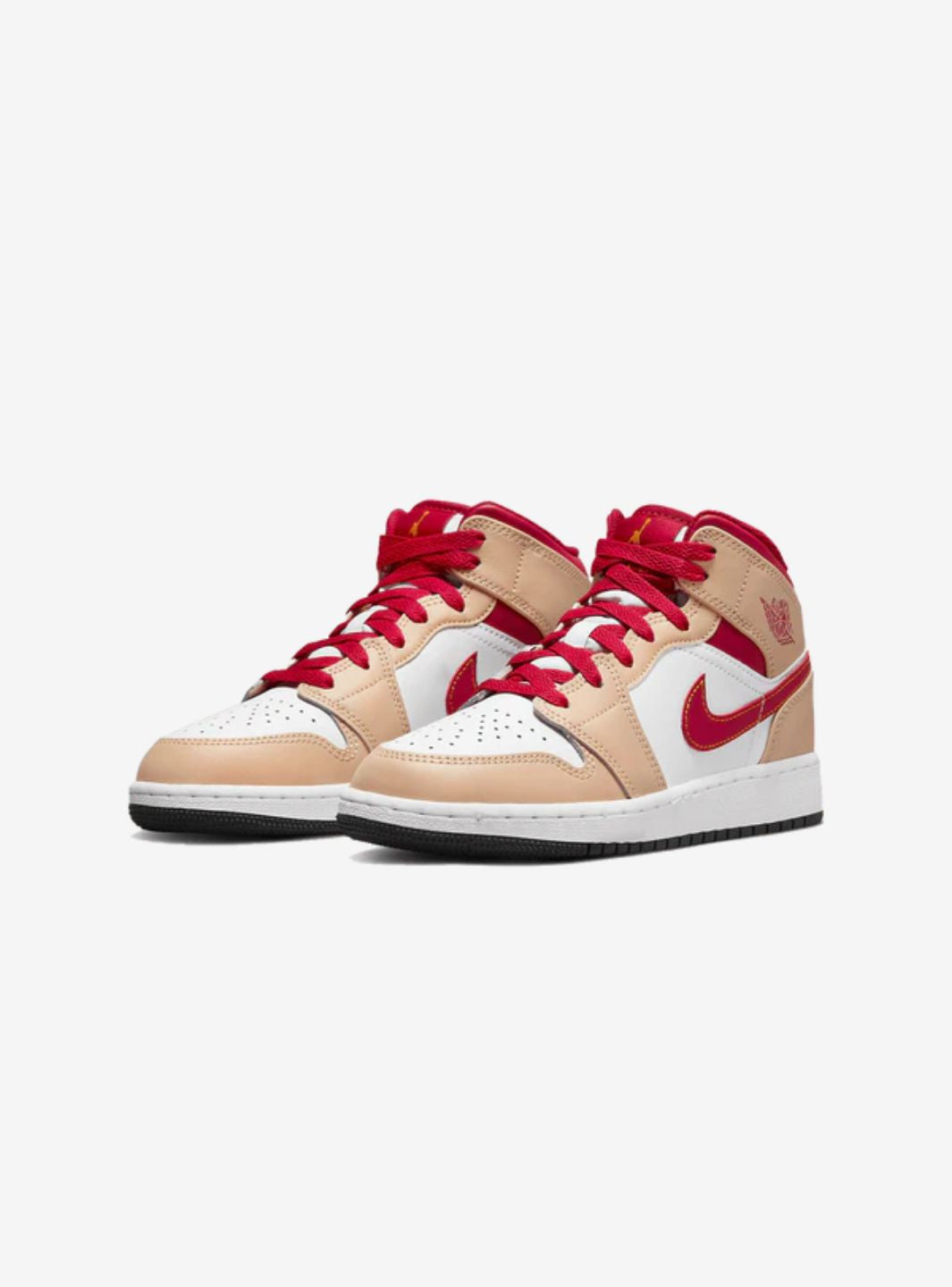 Air Jordan 1 Mid Light Curry Cardinal