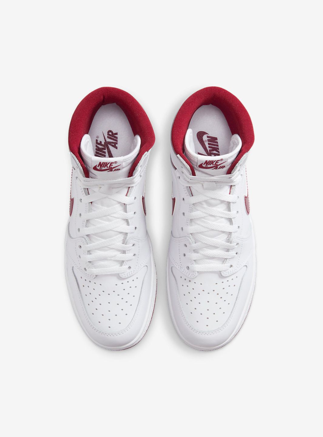 Air jordan 1 retro high og white red online