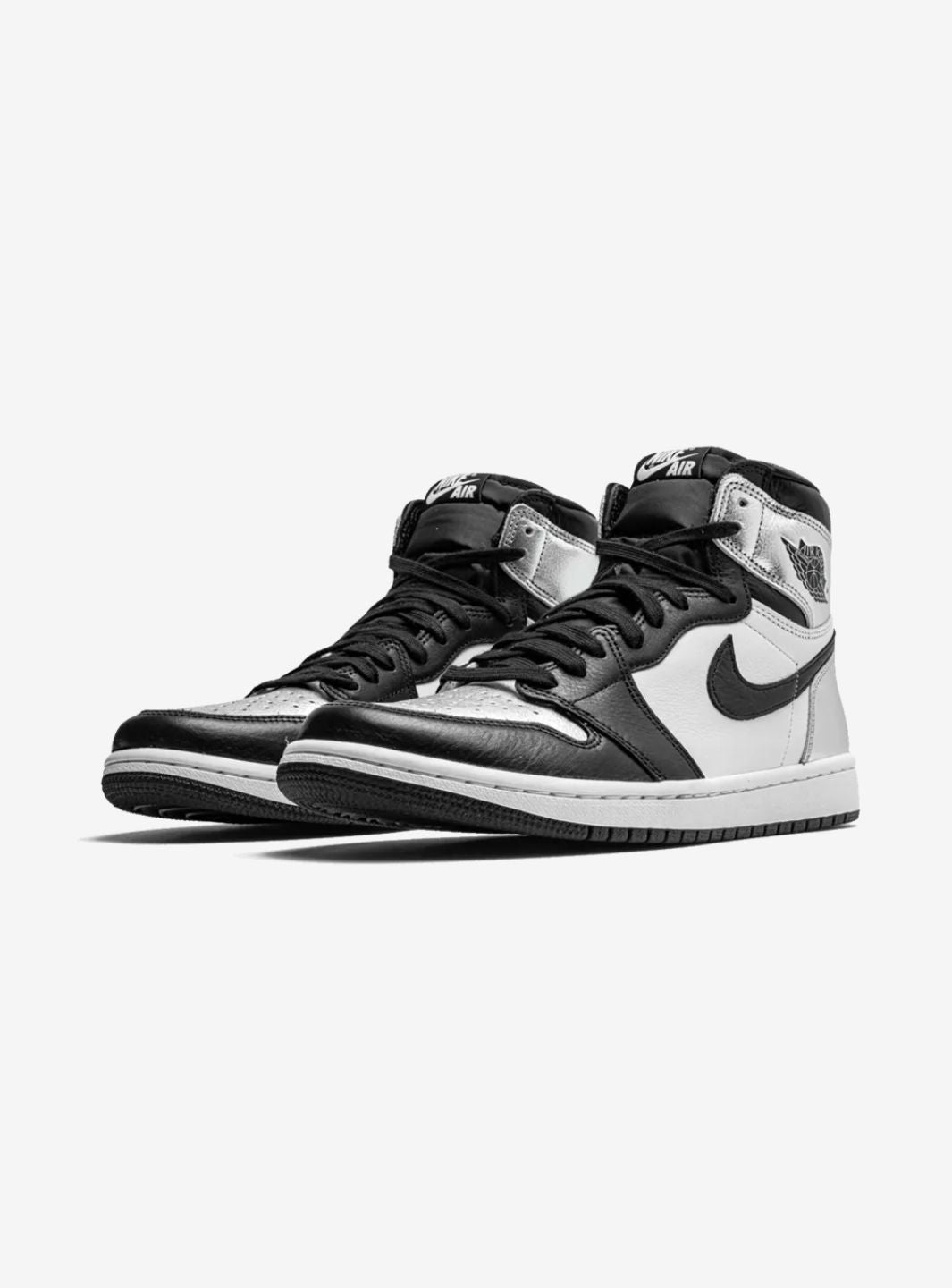 Jordan 1 high popular silver toe