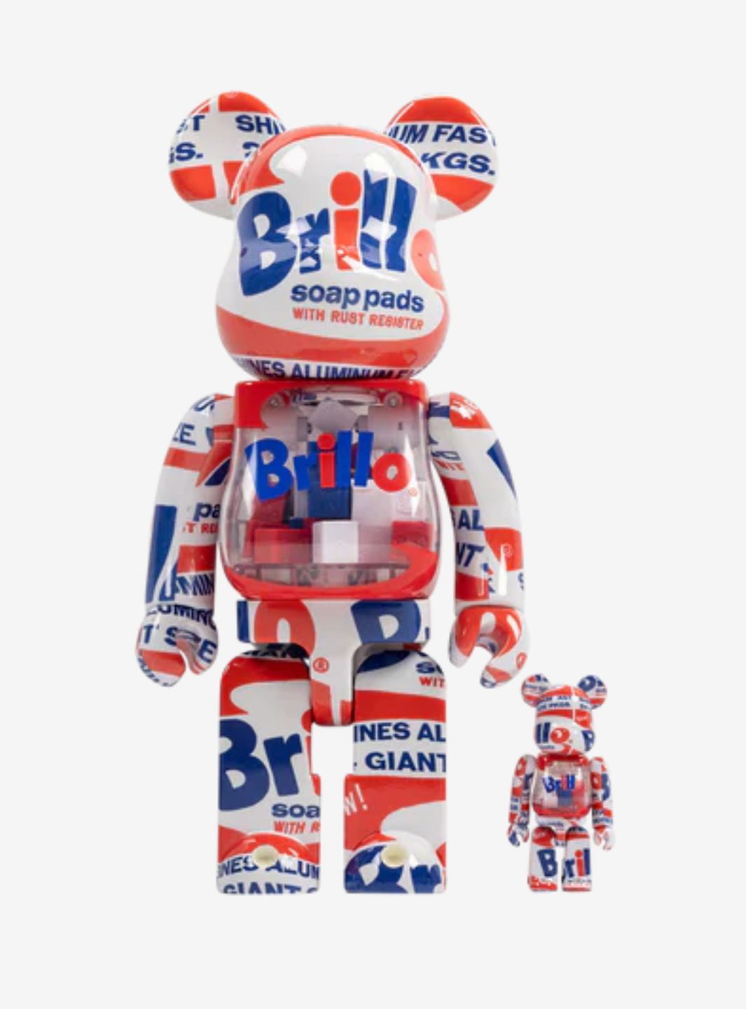 Bearbrick Andy Warhol "Brillo" 100% & 400% Set | ResellZone