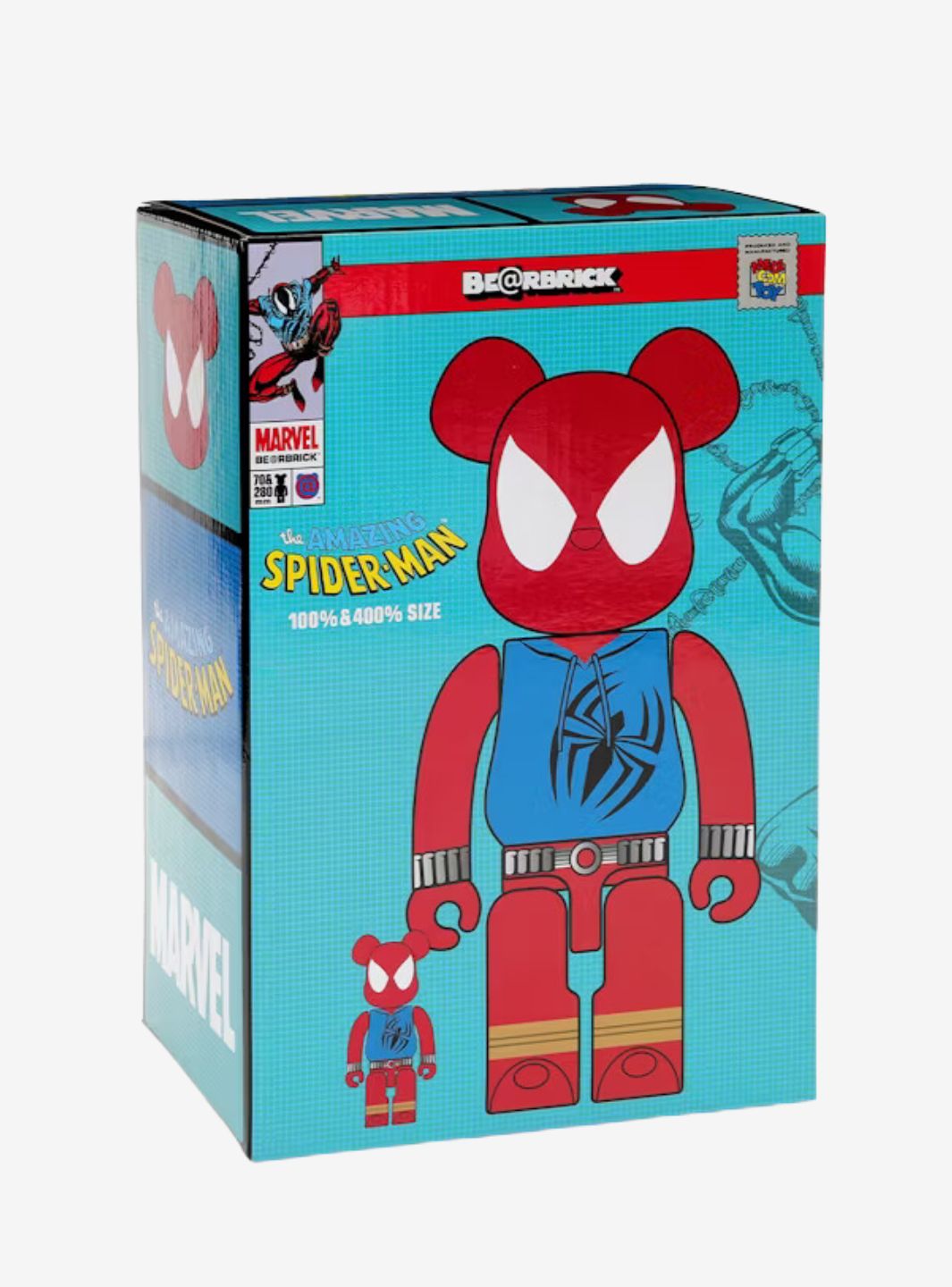 Bearbrick x Marvel Spider-Man Scarlet Spider 100% & 400% Set | ResellZone