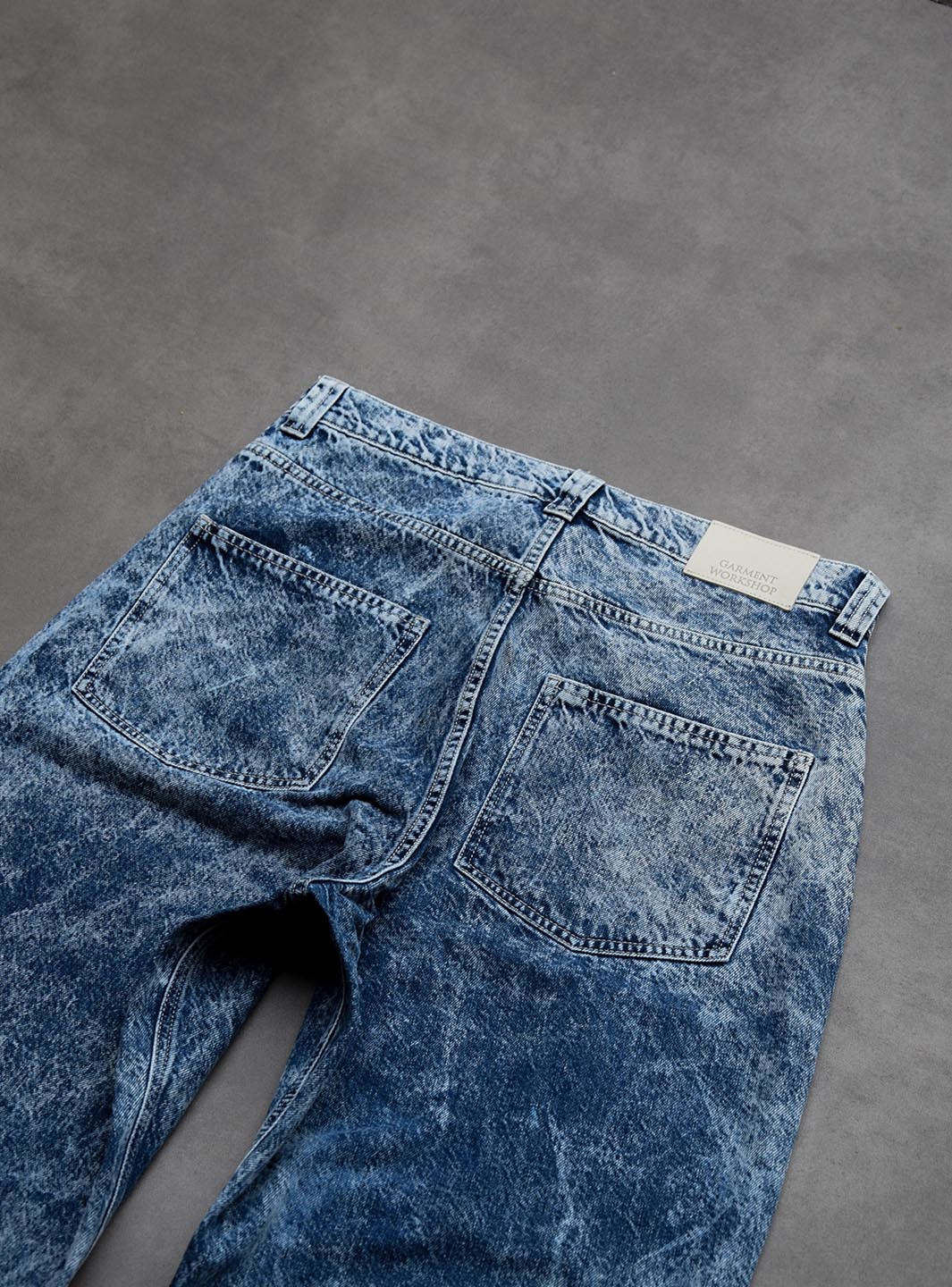 Garment Workshop Baggy Jeans Washed Blue Denim | ResellZone