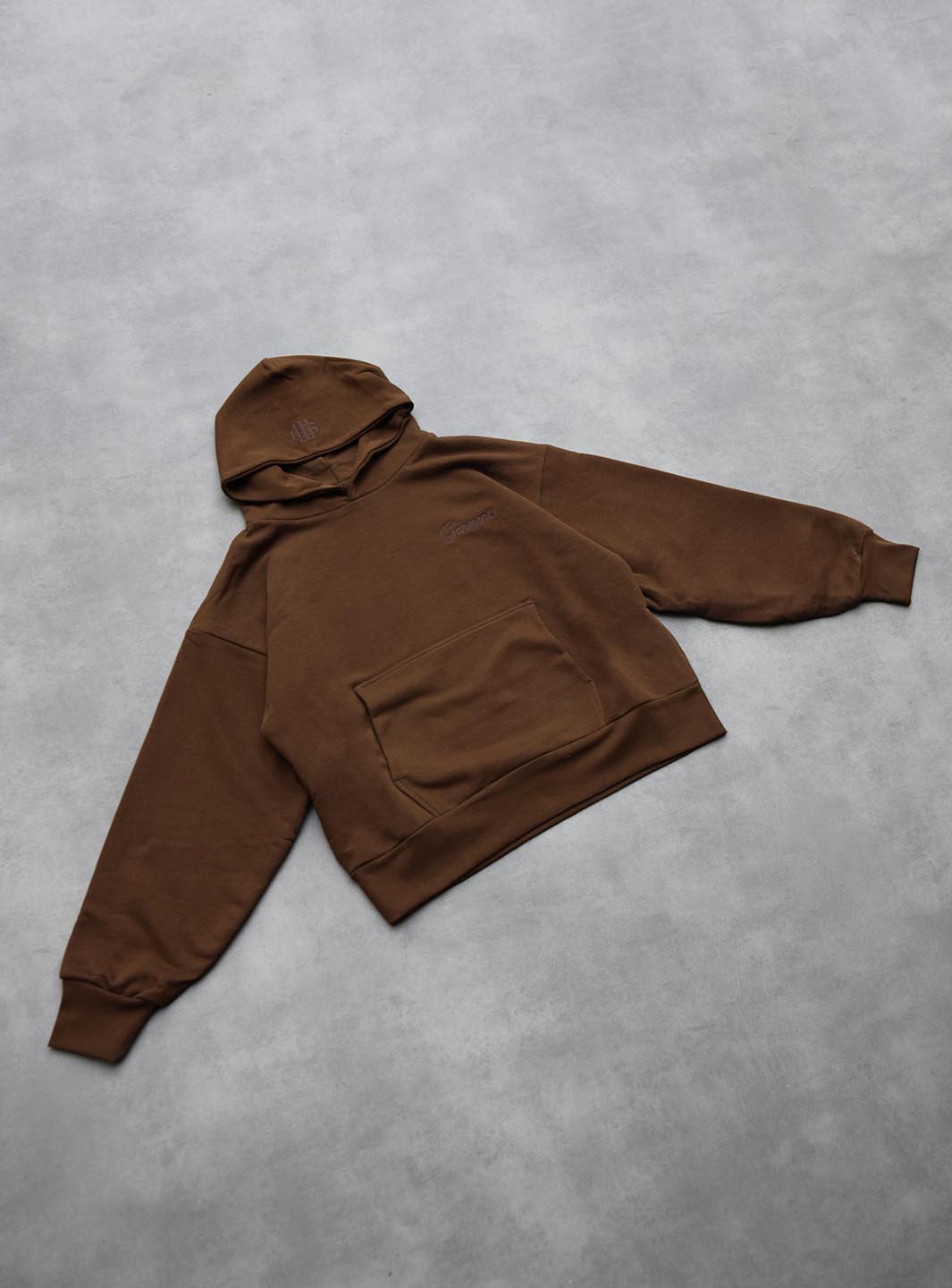 Garment Workshop Double Layer Hoodie Brown | ResellZone