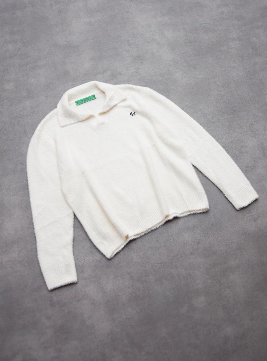 Garment Workshop Knitted Polo Sweater Heavy Cream | ResellZone