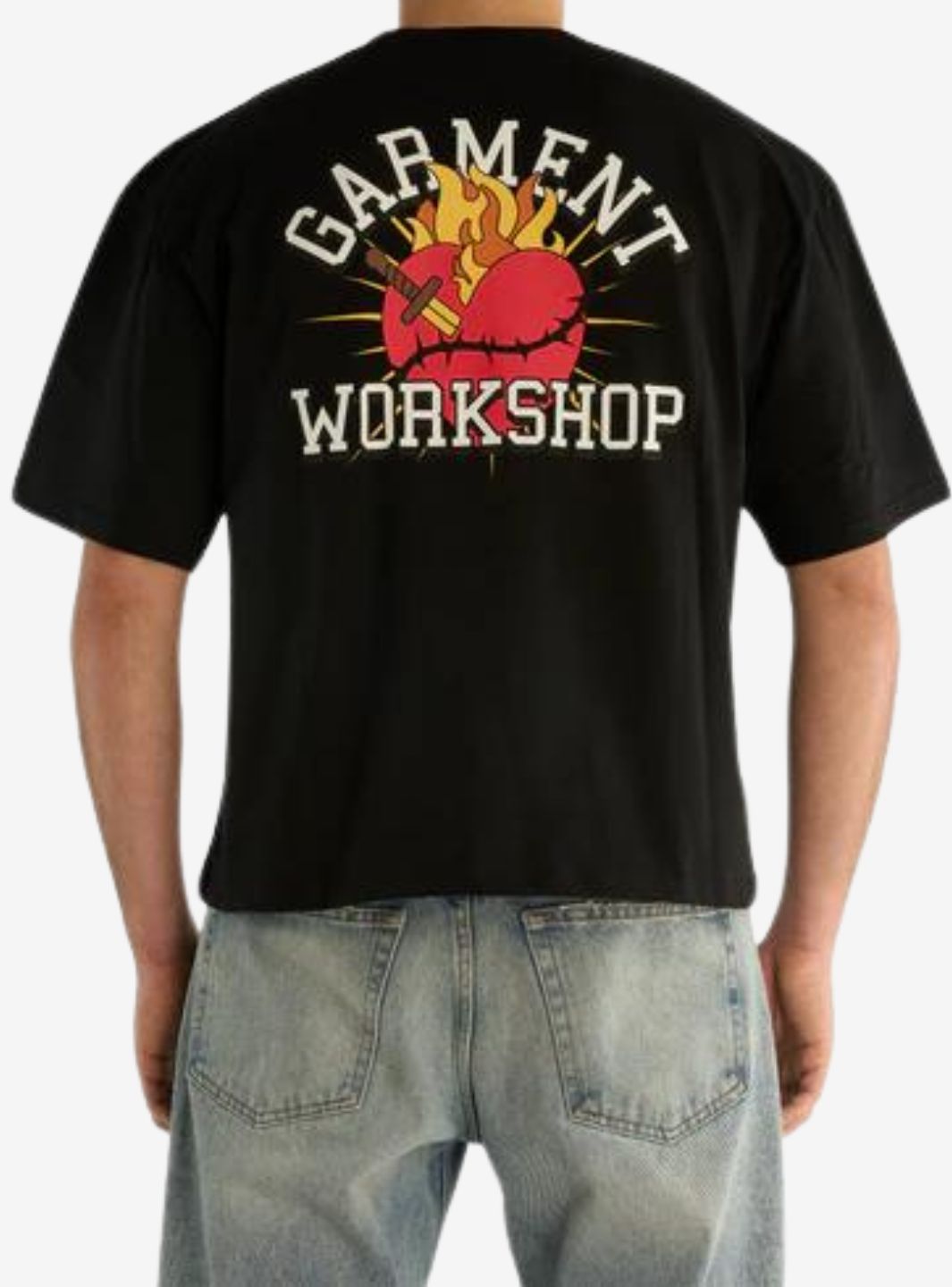 Garment Workshop Printed Heart T-Shirt Black | ResellZone