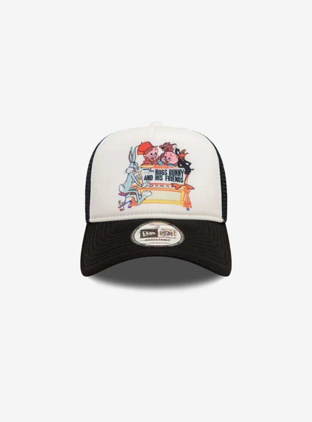 New Era Looney Tunes White Black A-Frame Trucker | ResellZone