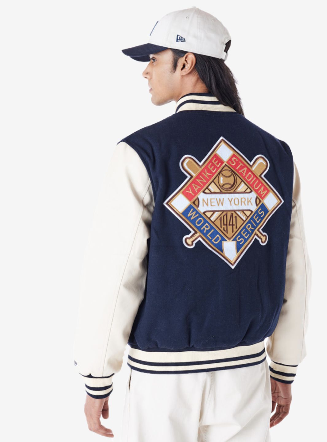 New Era New York Yankees MLB Patch Navy Varsity Jacket | ResellZone