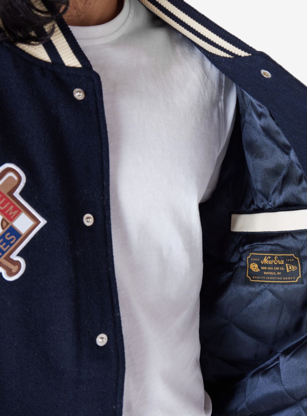 New Era New York Yankees MLB Patch Navy Varsity Jacket | ResellZone