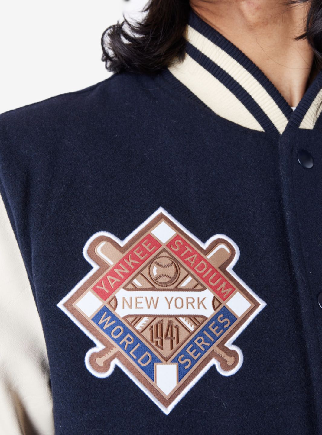 New Era New York Yankees MLB Patch Navy Varsity Jacket | ResellZone