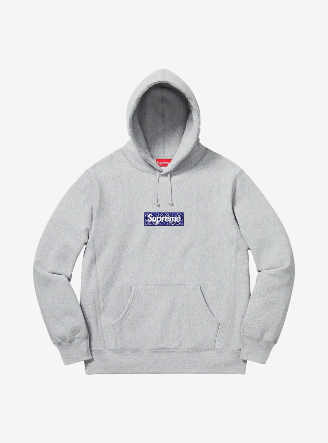 Supreme Bandana Box Logo Hooded Sweatshirt Heather Grey | ResellZone