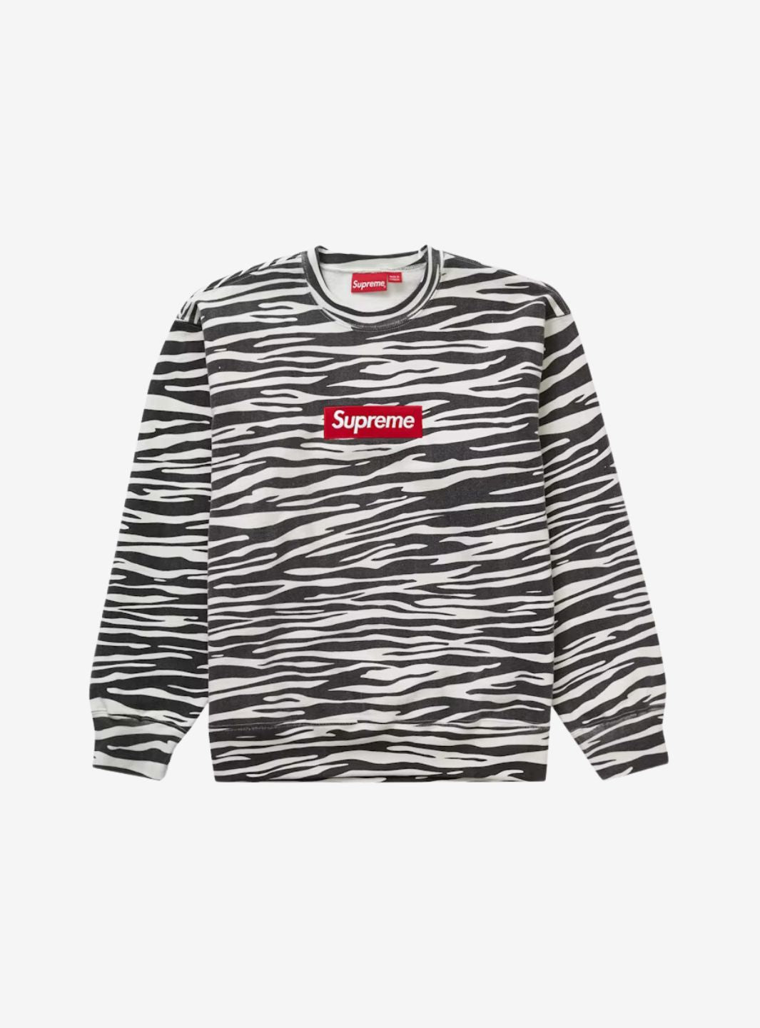 Supreme Box Logo Crewneck Zebra (FW22) | ResellZone