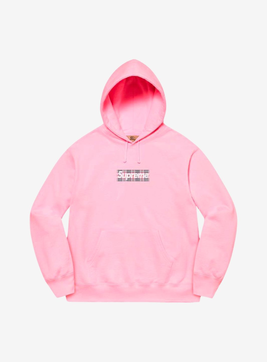 Supreme Burberry Box Logo Hooded Sweatshirt Light Pink | ResellZone