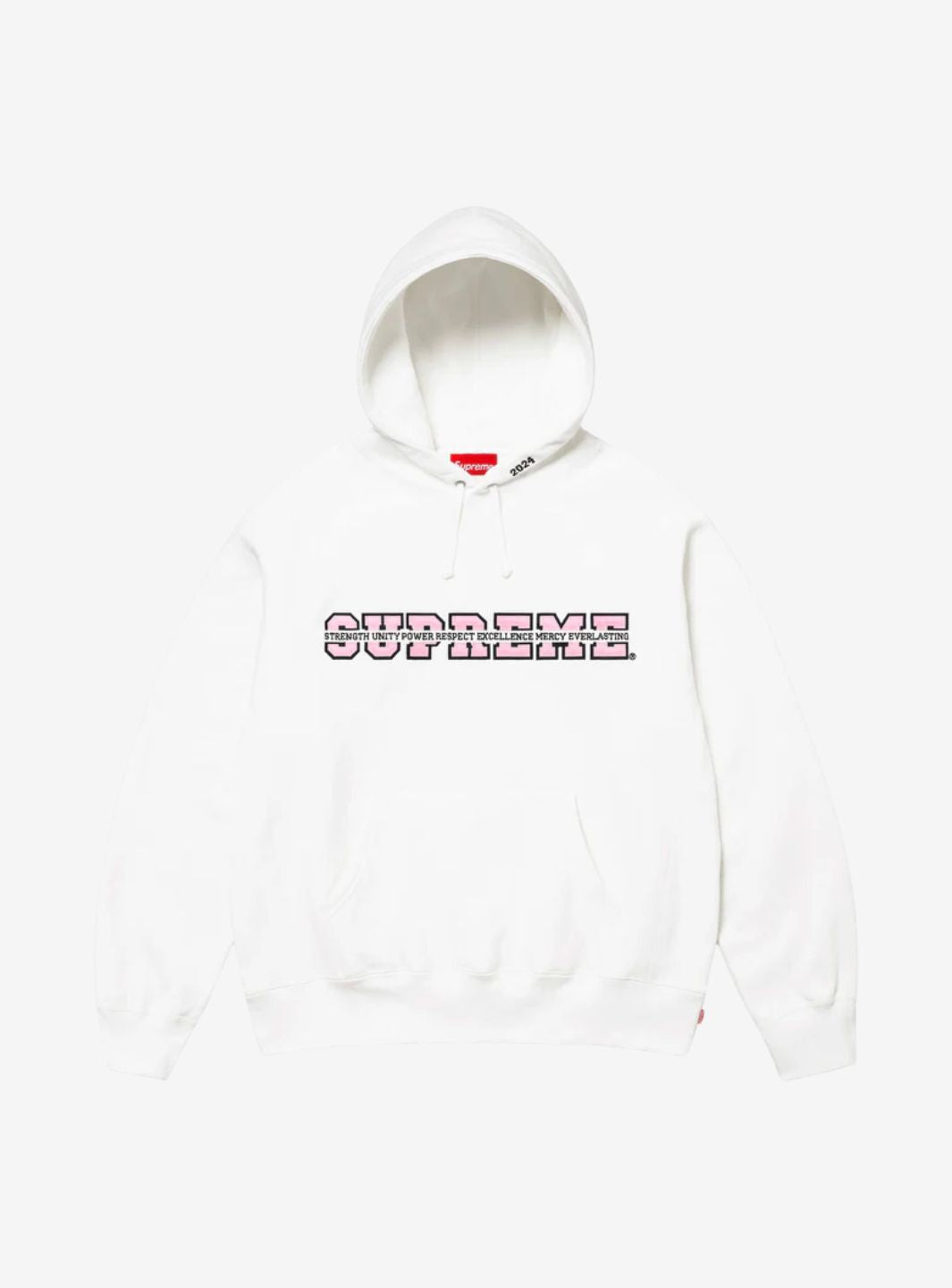 Supreme Collegiate Acronym Hooded Sweatshirt White | ResellZone