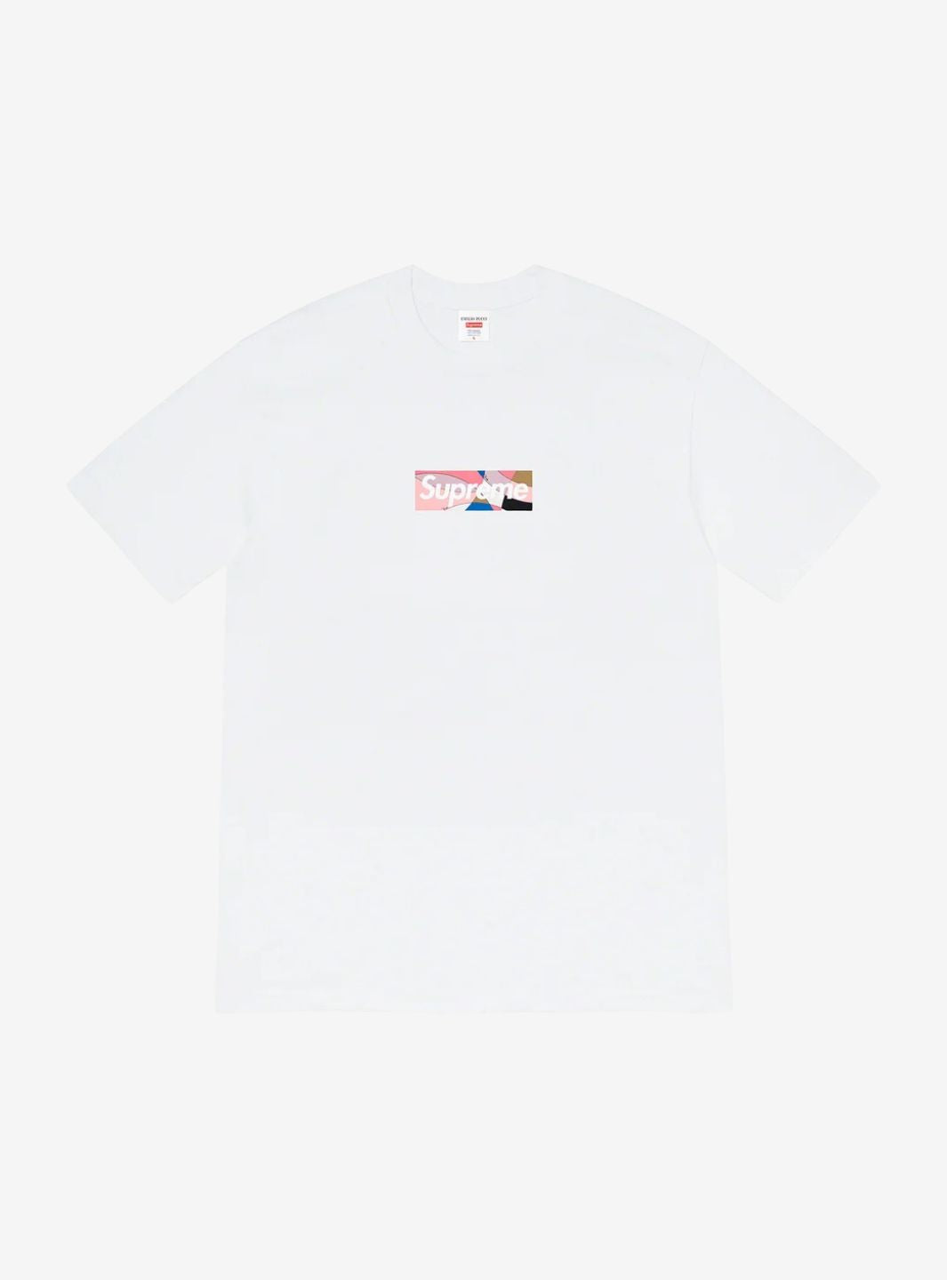 Supreme Emilio Pucci Box Logo T-Shirt White/Dusty Pink | ResellZone