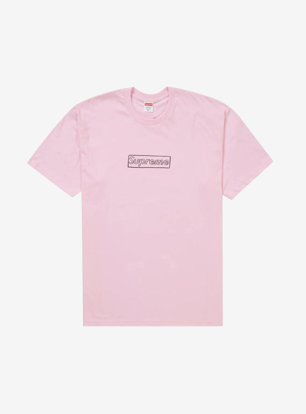 Supreme KAWS Chalk Logo T-Shirt Light Pink | ResellZone