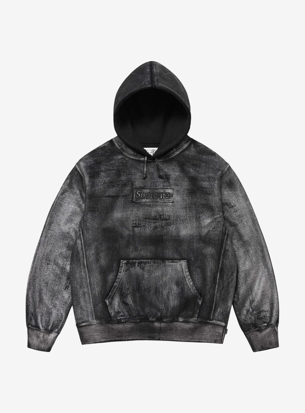 Supreme MM6 Maison Margiela Foil Box Logo Hooded Sweatshirt Black | ResellZone