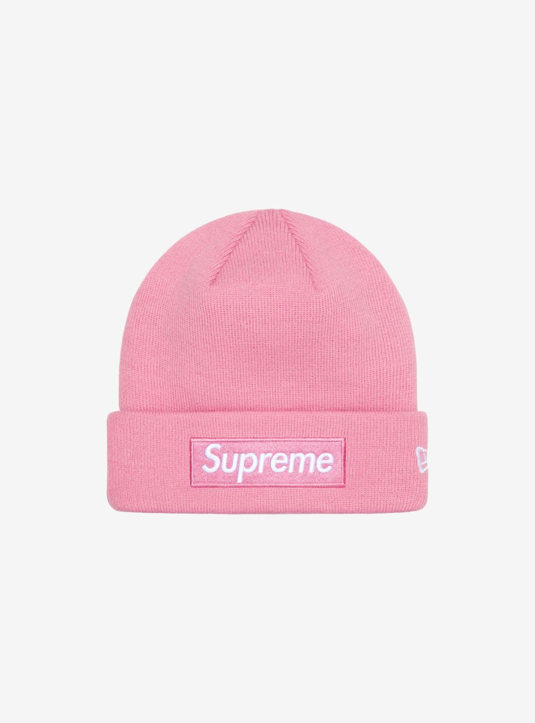 Supreme New Era Box Logo Beanie Dusty Pink | ResellZone