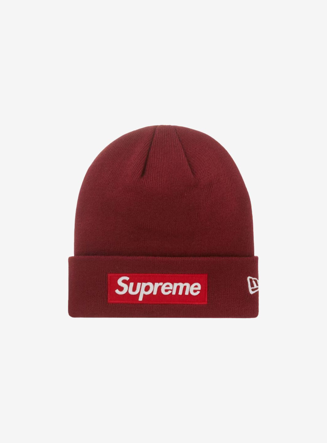 Supreme New Era Box Logo Beanie (FW22) Cardinal | ResellZone