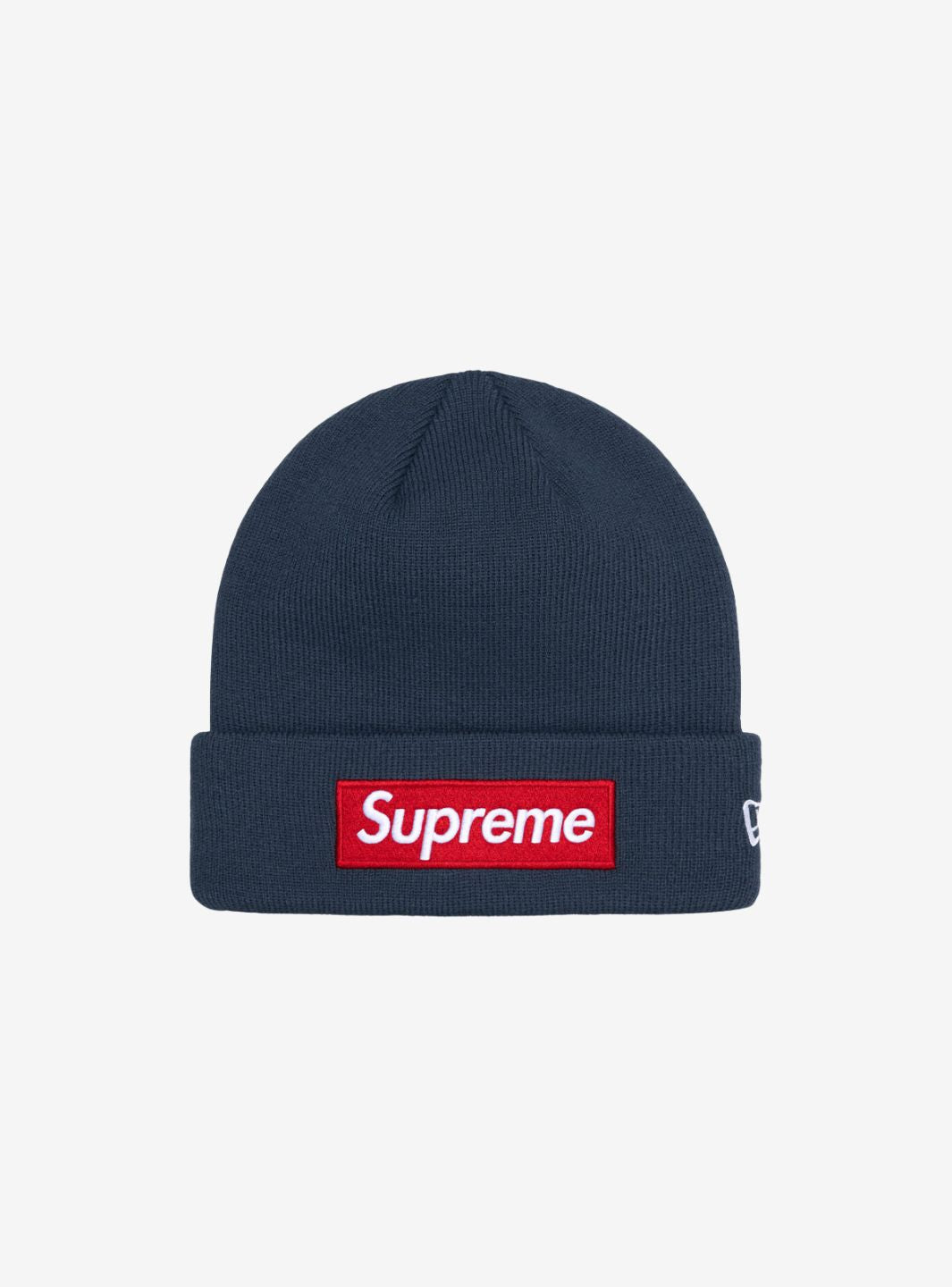 Supreme New Era Box Logo Beanie Navy | ResellZone