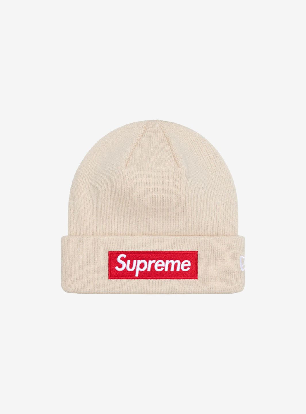 Supreme New Era Box Logo Beanie Stone | ResellZone