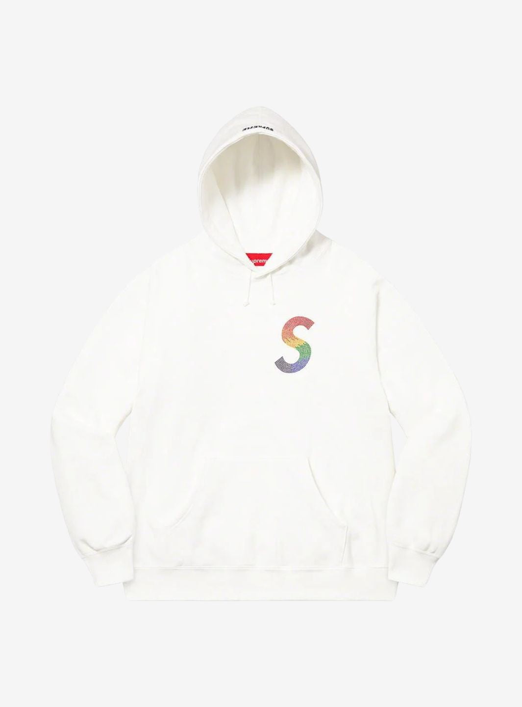 Supreme Swarovski S Logo Hooded Sweatshirt White | ResellZone